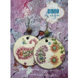 Apró virágos  - BOHOdesign aszimmetrikus fülbevaló - idézetes csomagolásban