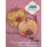 Pipacs - BOHOdesign aszimmetrikus fülbevaló - idézetes csomagolásban