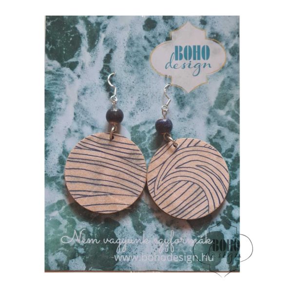 Tengeri hullámok - BOHOdesign aszimmetrikus fülbevaló - idézetes csomagolásban