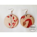 Manósapis csipkebogyós - BOHOdesign aszimmetrikus fülbevaló