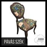 Pávás szék, felújított, tökéletes állapotban