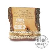 Idézetes fatábla "Ha megszeretlek,..." fehér