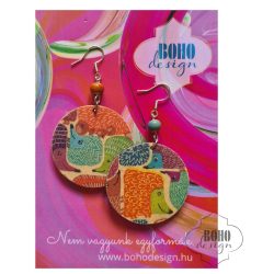   Színes sünik - BOHOdesign aszimmetrikus fülbevaló - idézetes csomagolásban