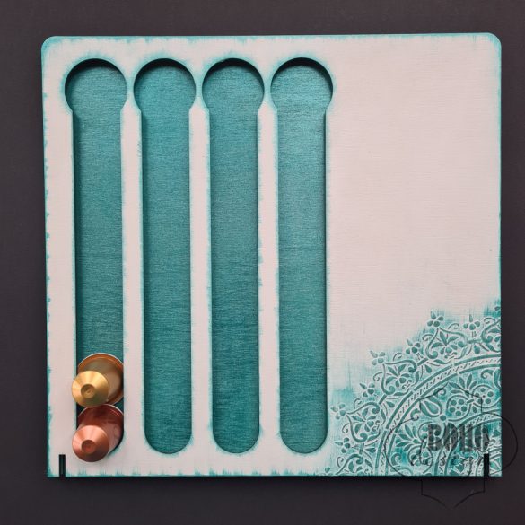 Nespresso metál kék kapszulatartó mandala, FALI - tedd személyessé! 